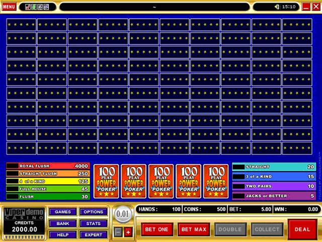 Jack poker 100 gioco base